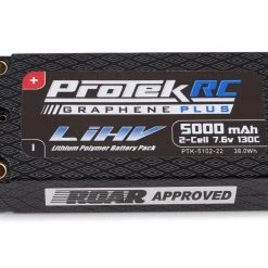 ProTek RC 2S 130C Low IR Si-Graphene + HV Shorty LiPo Battery (7.6V/5000mAh) w/5mm Connectors (ROAR Approved)