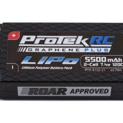 ProTek RC "Drag Race" 2S 120C Si-Graphene + Shorty LiPo Battery (7.4V/5500mAh) w/5mm Connectors